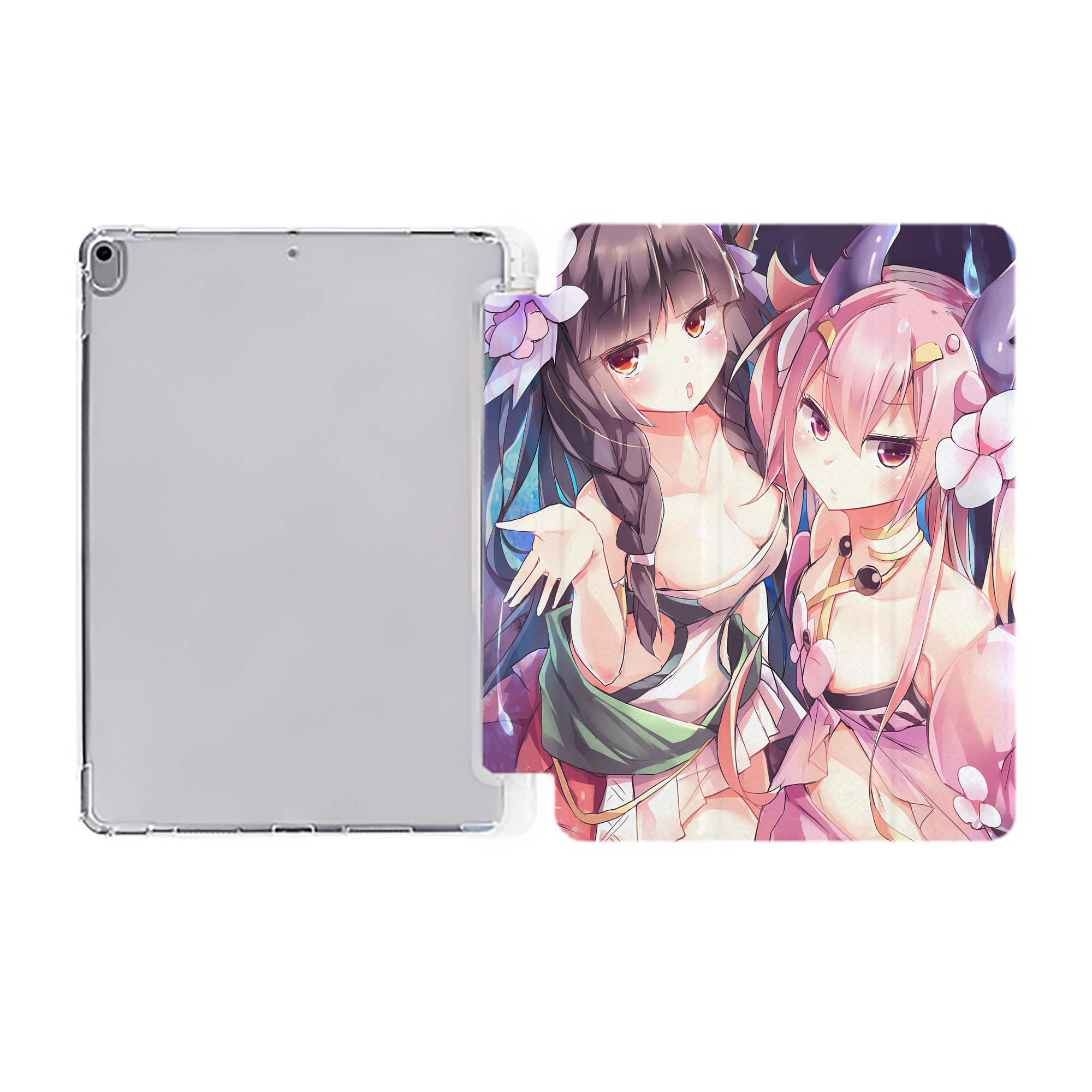 （画像用） 遊☆戯☆王 Yu-Gi-Oh! IPad ケース ペン収納付き 三つ折りスタンド PUレザー×シリコン 対応機種9.5/10.5/10.9インチ